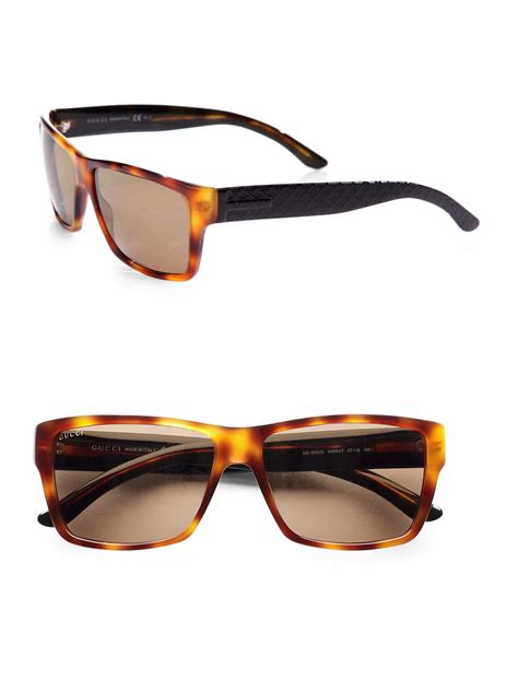 gucci men's brown sunglasses|gucci tortoise shell sunglasses.